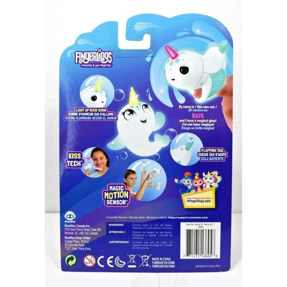 WowWee Fingerlings Raya Baby Narwhal Friendship at Your Fingertips (New) - Picture 2 of 6